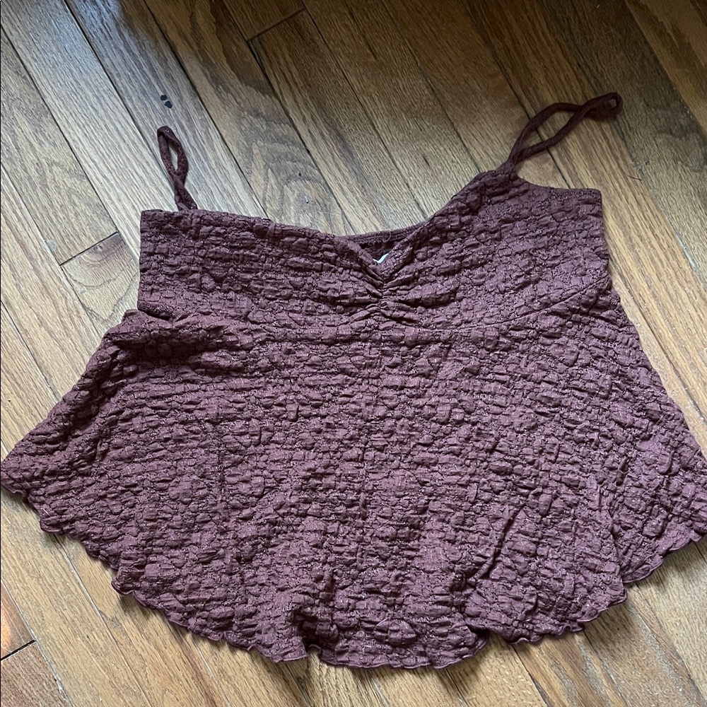Lucky Brand Brown Textured Camisole